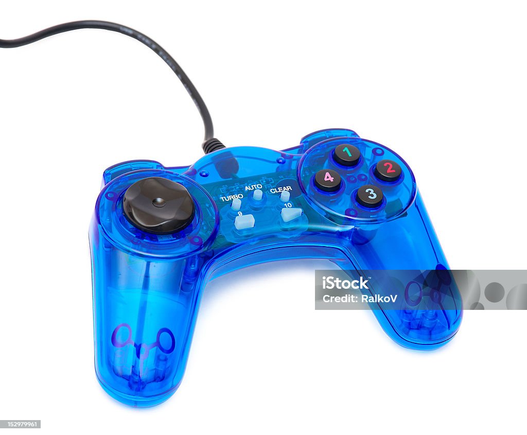O jogo controler de vidro azul - Foto de stock de Controle royalty-free