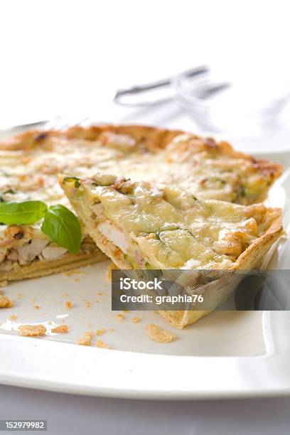 Chicken Tart Stock Photo - Download Image Now - Basil, Chicken Meat, Crumb