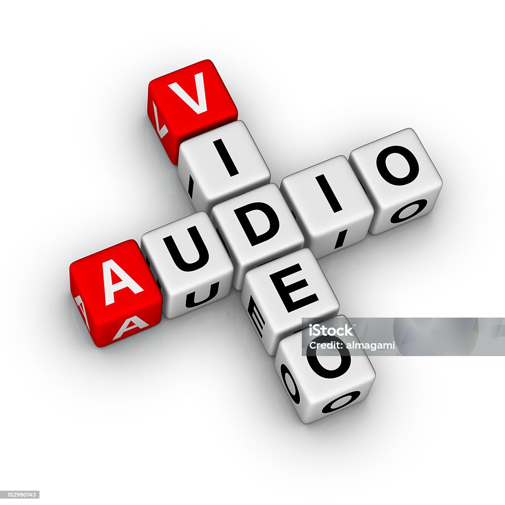 audio y vídeo - Foto de stock de Blanco - Color libre de derechos