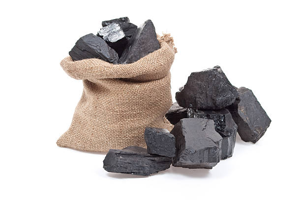 Coal in sack Coal in sack sack photos stock pictures, royalty-free photos & images