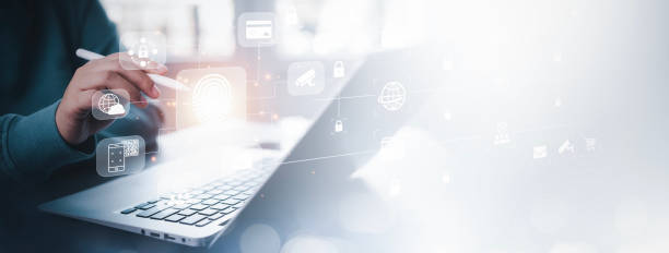 istock Cyber security and Security password login online concept  Hands typing and entering username and password of social media, log in with smartphone to an online bank account, data protection hacker 1529810182