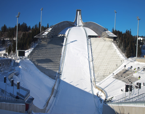 New Holmenkollen ski jump in Oslo Norway