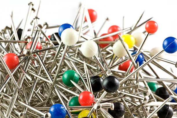 Pile of pins stock photo