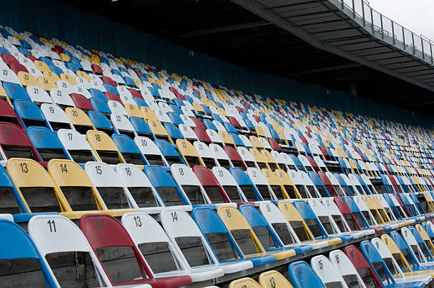 istock Colorful Row of Empty Stadium Seats 152981798