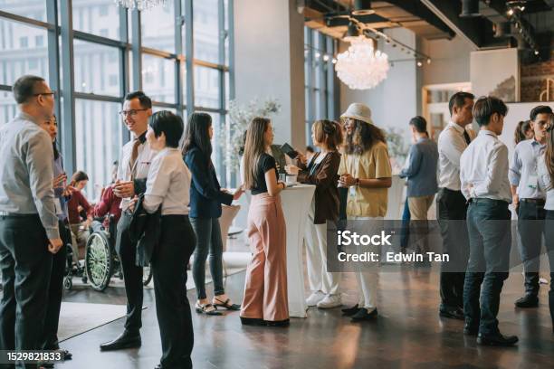 Asian Multiethnic Business People Talk During A Coffee Break In Seminar Business Conference Stock Photo - Download Image Now
