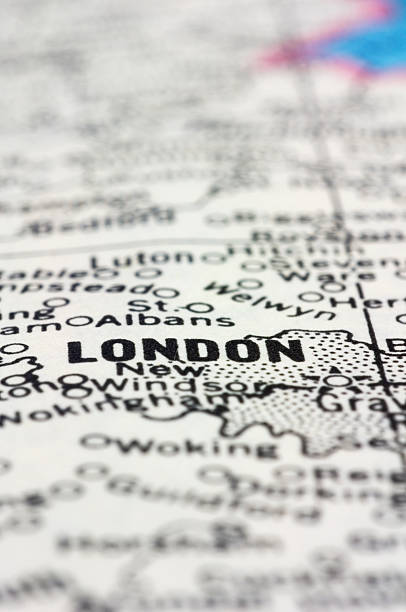 london on map stock photo