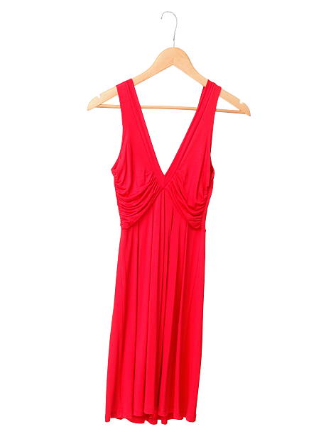 istock Red dress isolated on white 152983040