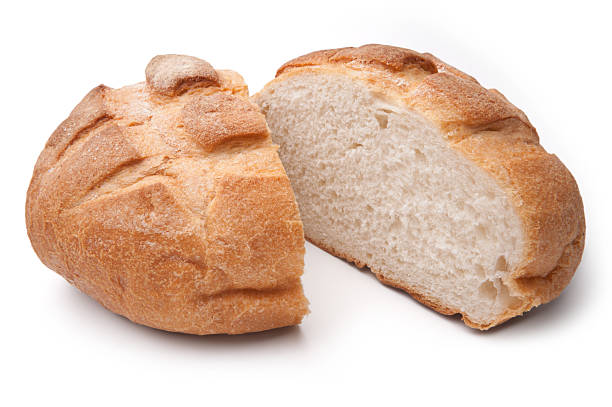 istock Traditional homemade round bread isolated on a white background 152983143
