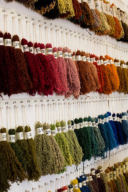 colorful wool stock photo