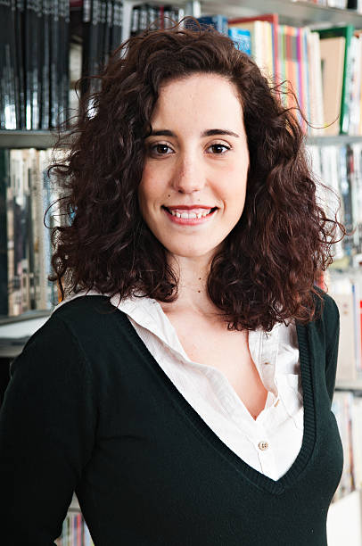 istock Attractive woman on library 152983581