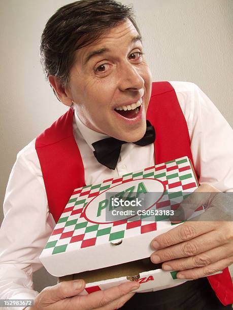 Look Your Pizza Stock Photo - Download Image Now - Delivering, Humor, Adult