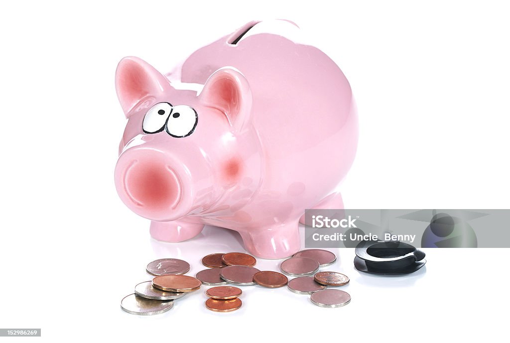 Um esvaziar Piggy Bank - Foto de stock de Adulto royalty-free