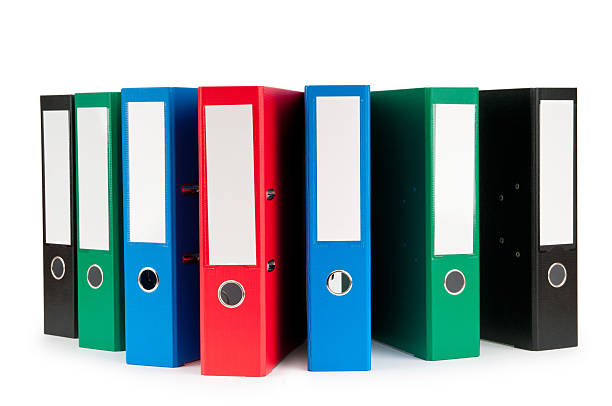 istock Office folders isolated on the white background 152986524