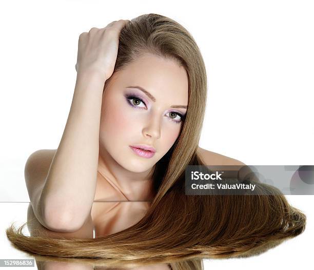 Portrait Of Beautiful Teen Girl With Long Straight Hair Stock Photo - Download Image Now