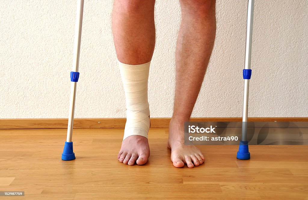 Bandage on the leg Adult Stock Photo