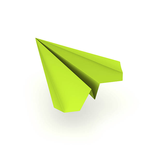 Cтоковое фото Зеленый paper самолёт