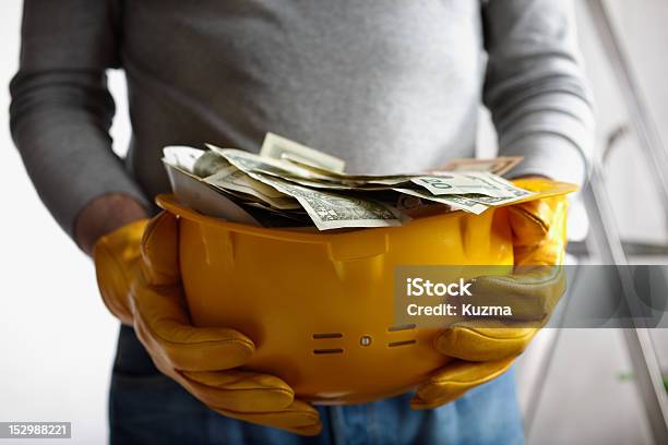 Profit Stock Photo - Download Image Now - Construction Industry, Hardhat, Financial Bill