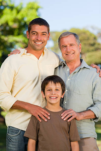 istock Radiant family looking at the camera 152989369