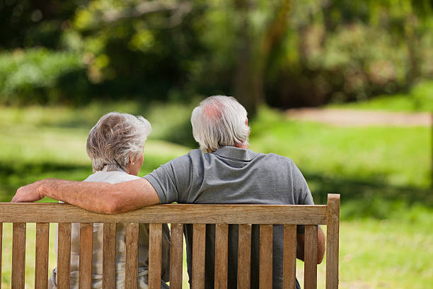 istock Couple sitting on the bench 152989370