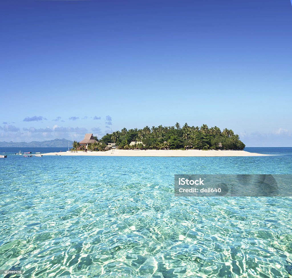 Caribbean paradise Caribbean sea and beautiful island. Beach Stock Photo