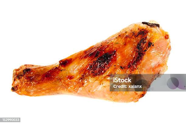 Drumstick De Pollo A La Parrilla Foto de stock y más banco de imágenes de Alimento - Alimento, Asado - Alimento cocinado, Barbacoa - Comida