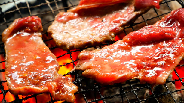 istock Delicious Japanese fatty beef dish 1529915593