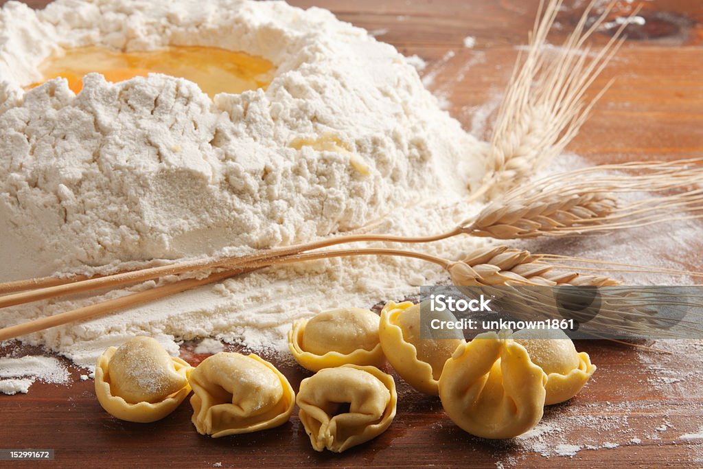 Preparing Tortellini Tortellini pasta with wheat and flour Cereal Plant Stock Photo