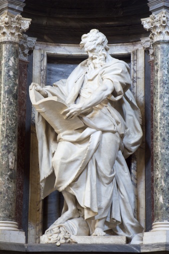Rome - statu of st. Matthew the Evangelist in Lateran basilica