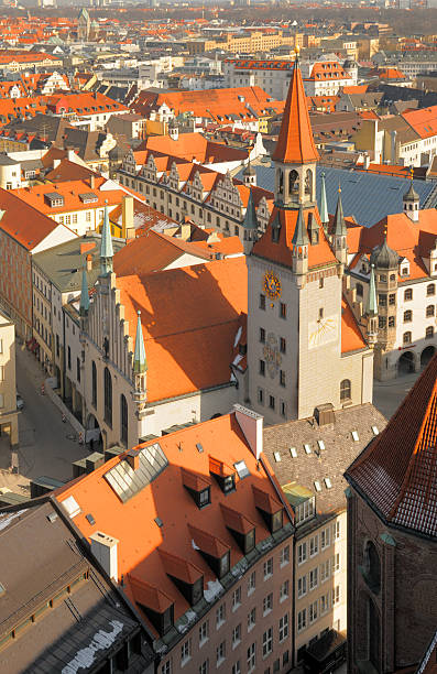 istock Munich aereal view on Old Town Hall 152992245