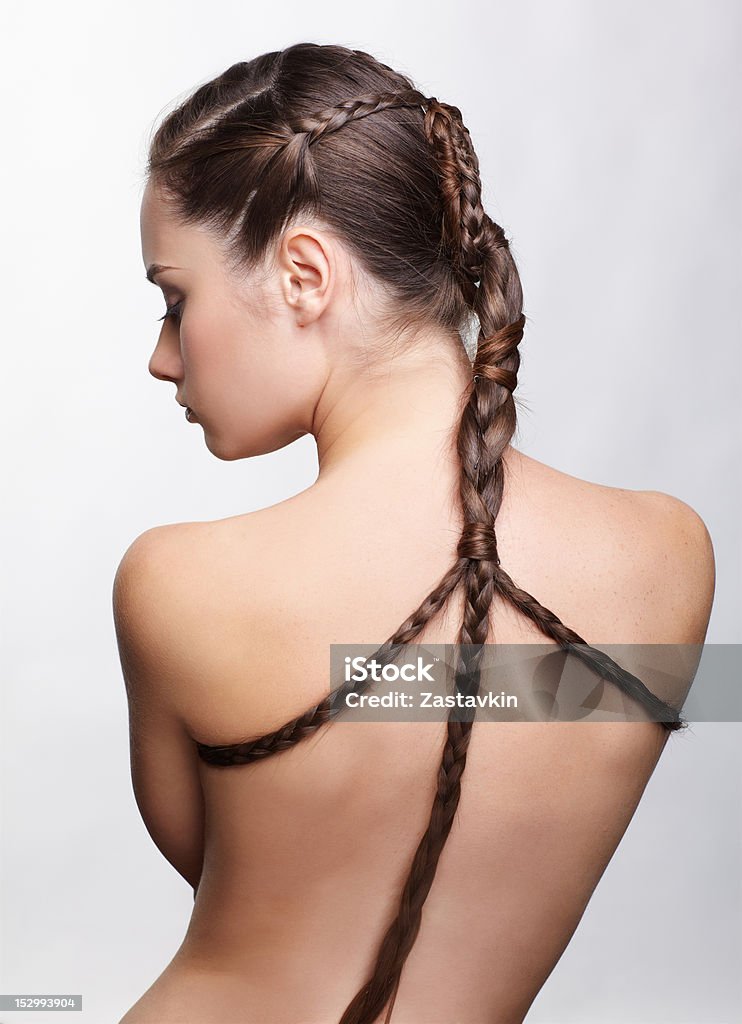 Ragazza con i capelli-non creativo - Foto stock royalty-free di 20-24 anni