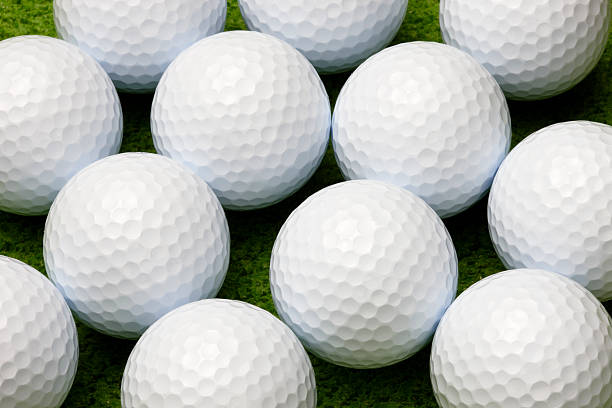 istock Close up of golf balls 152994417