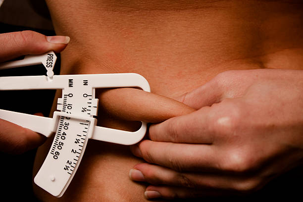 Pinching abdomen fat