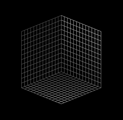 three dimensional cube grid design background