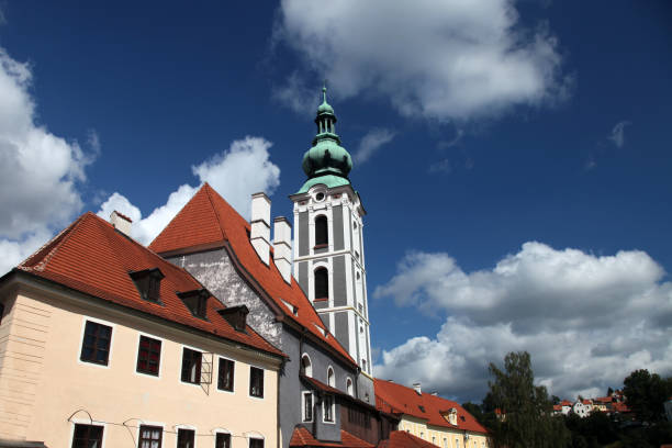 Cesky Krumlov city old town Czech