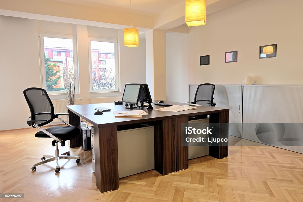 Interior of an office with chairs Interior of an office with two chairs Real Estate Office Stock Photo