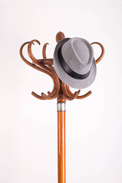 Vintage Coat Rack hat on the rack coat hook photos stock pictures, royalty-free photos & images