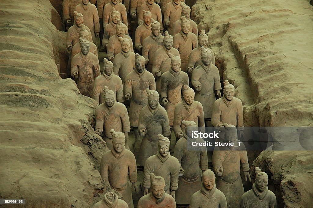 테라코타 병마용갱, Xi'an - 로열티 프리 0명 스톡 사진