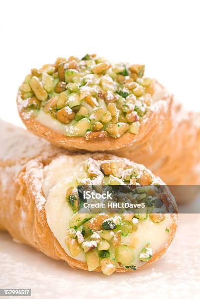 Italian Cannoli On White Stock Photo - Download Image Now - Baked, Baked Pastry Item, Cannoli