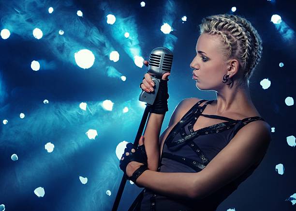 istock Attractive steam punk singer 152996910