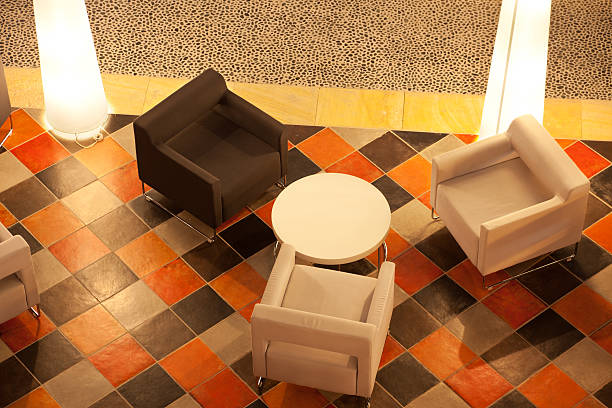 istock top view of a table with empty armchairs 152997694