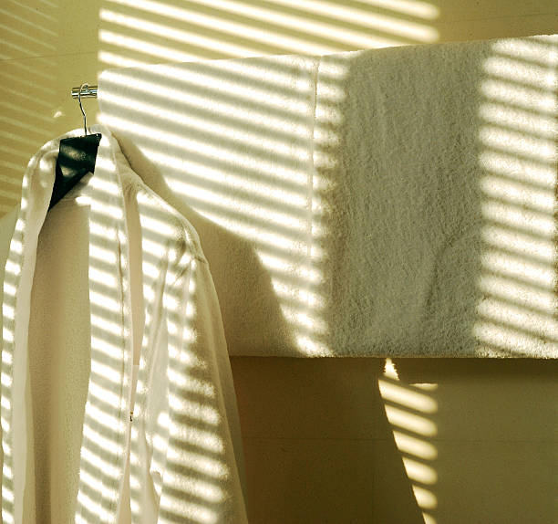 istock Cotton Bathrobes and the shadow of Blind 152997765