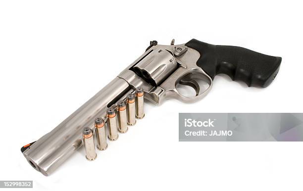 Handgun 357 Magnum And Bullets Stock Photo - Download Image Now - Ammunition, Bullet, Close-up