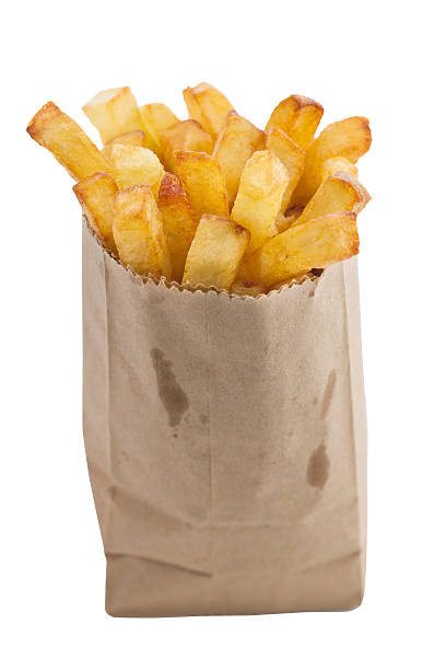 Isolated French Fries Stock Photo - Download Image Now - French