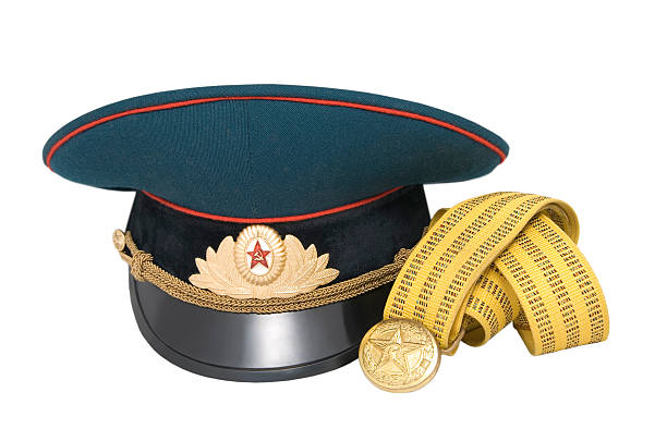 istock service cap and belt of USSR officer 152999031