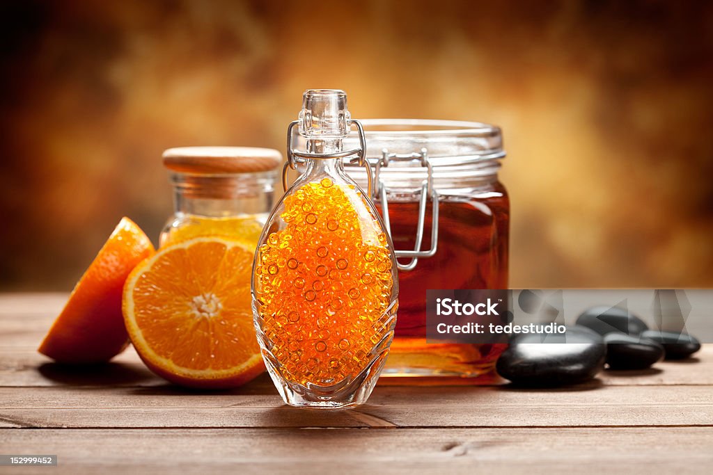 Orange and honey - Natural Spa treatment Aromatherapy Stock Photo