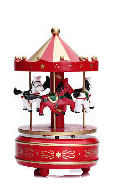 Wooden Toy Carousel Wooden Toy Carousel carillon stock pictures, royalty-free photos & images