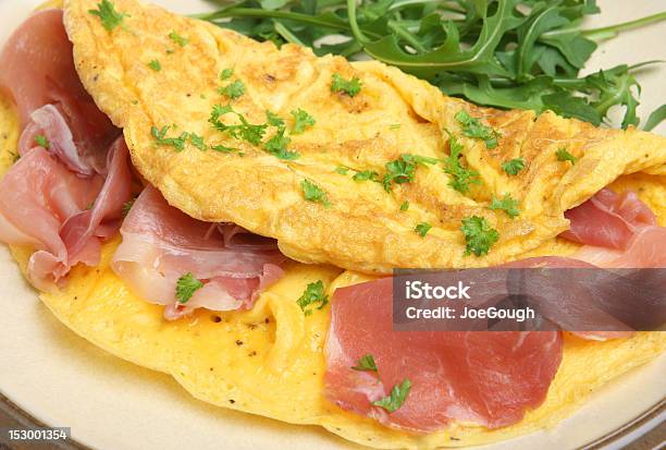 Omelet With Parma Ham Stock Photo - Download Image Now - Egg - Food, Arugula, Breakfast