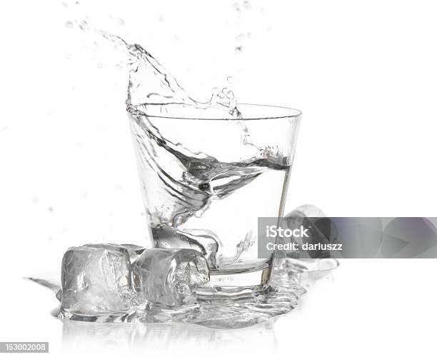 Glass With Splash Stock Photo - Download Image Now - Alcohol - Drink, Clean, Cold Drink