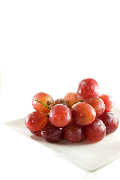 red grapes stock photo