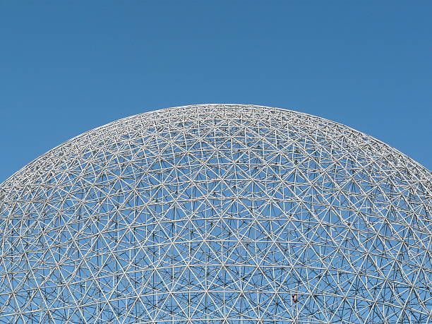 Biosphere in Montreal, Canada The Biosphere in Jean-Drapeau Park in Montreal, Quebec, Canada built for the US pavilion for Expo â67 geodesic dome stock pictures, royalty-free photos & images